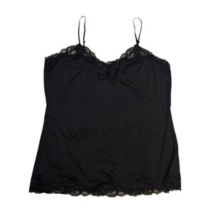 Ricki's Black Lace-Trim Camisomle Top